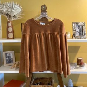 Madewell Brown corduroy long sleeve shirt